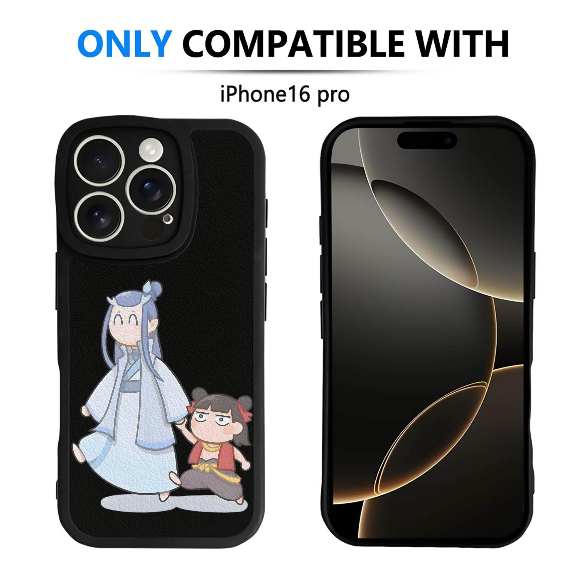 （画像用） Ne Zha 2 ナタ 魔童の大暴れ 【iPhone 16シリーズ対応】シリコンスマホケース（レザー調） 材質：シリコン